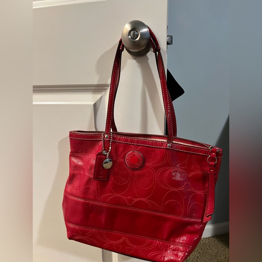 Red COACH purse